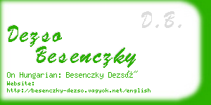 dezso besenczky business card